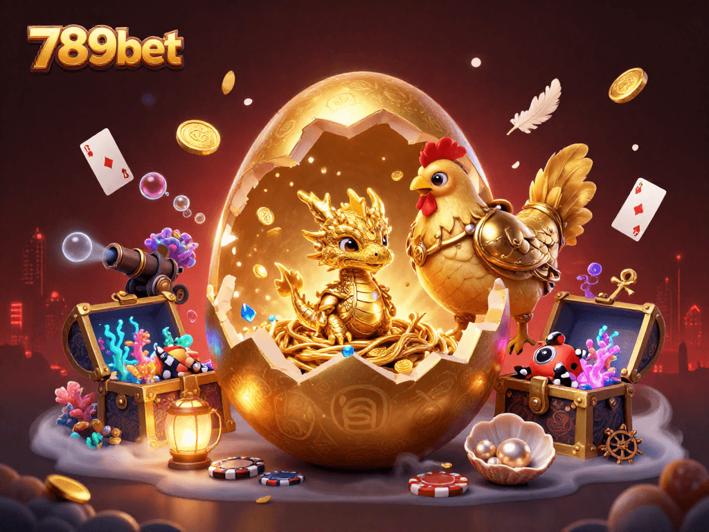 Experience the thrill of winning at 789bet with this dynamic casino illustration featuring an exciting golden dragon theme.