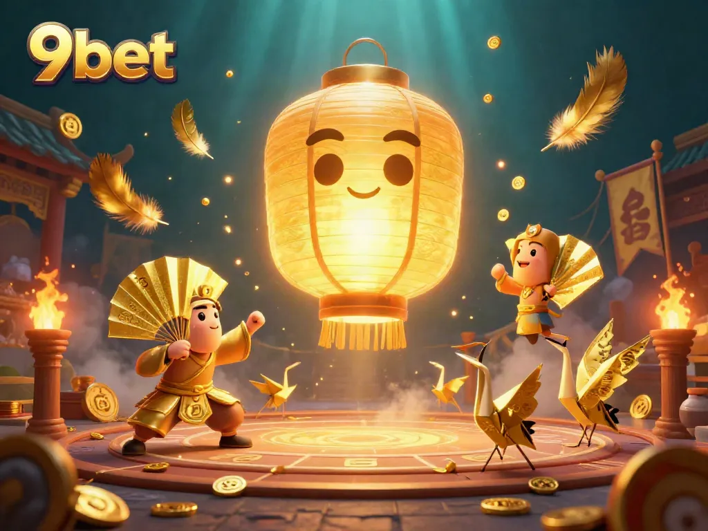 Join the exciting action of 9bet with a vibrant casino scene featuring dynamic characters and elements!