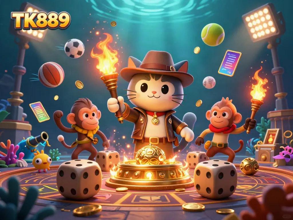 Players win big with TK889's vibrant arcade-style fishing games and sports betting activities.