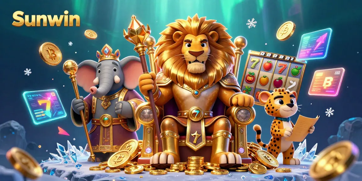 Experience thrilling gameplay with Sunwin's vibrant casino scene featuring a lion king.