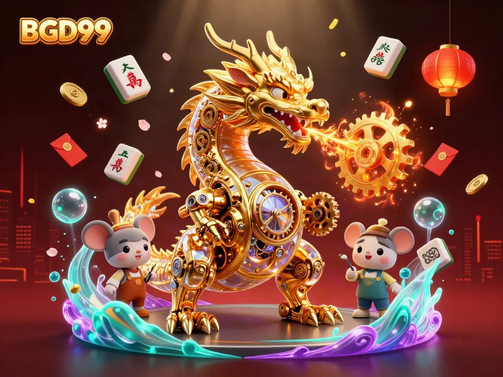 Experience excitement at BGD99 with 3D gaming elements in a vibrant casino scene.