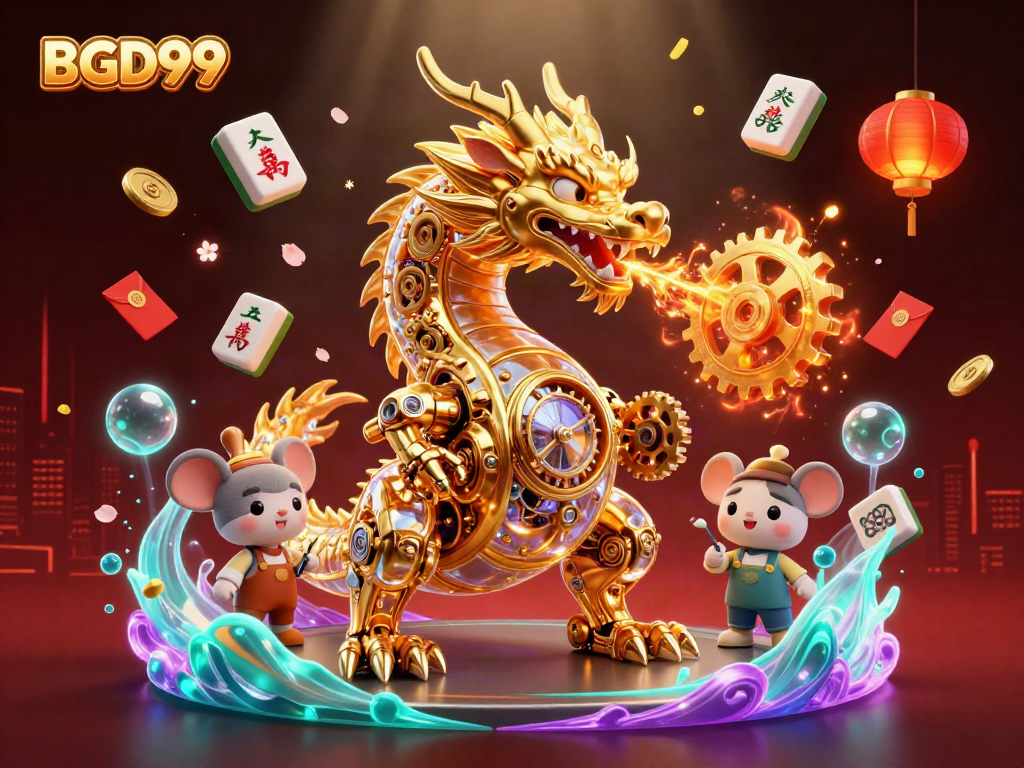 Experience excitement at BGD99 with 3D gaming elements in a vibrant casino scene.