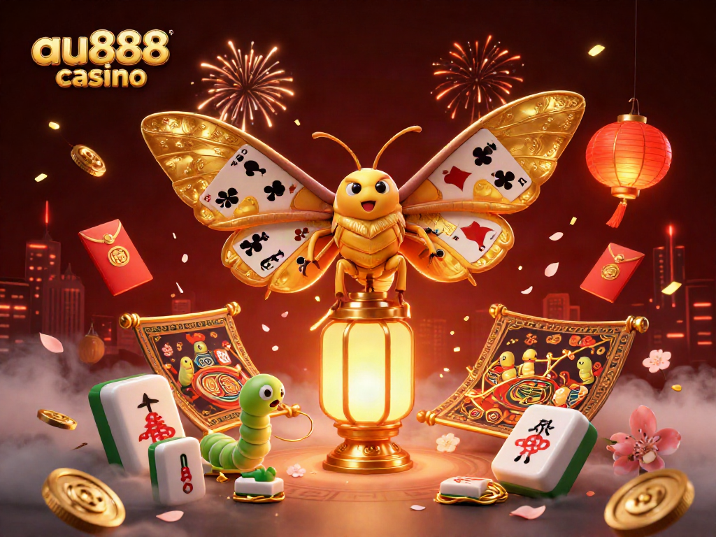 Experience the vibrant atmosphere of au888 casino through a stunning 3D illustration featuring majestic motifs of gambling.