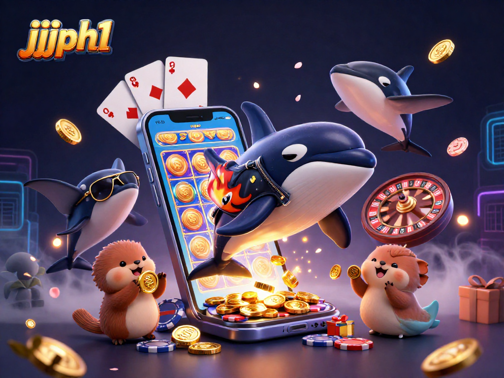 Palakasin ang iyong pagkakataon sa jjjph1 na may mga otter at mahiwagang karakter sa makulay na casino scene.