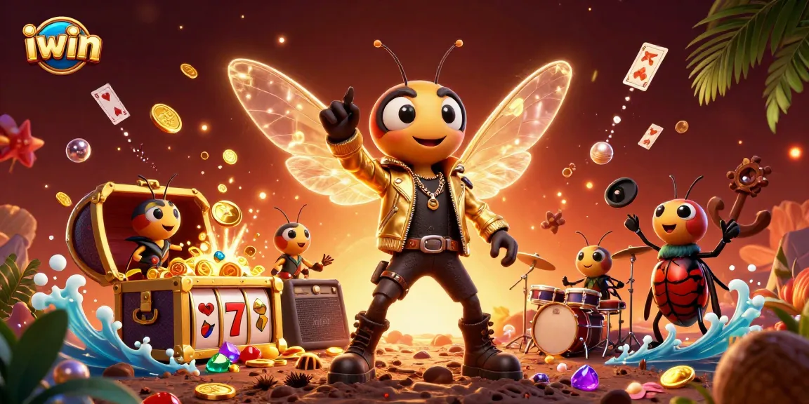 Experience the excitement of iwin's vibrant casino world with a rock star cicada and dazzling treasures.
