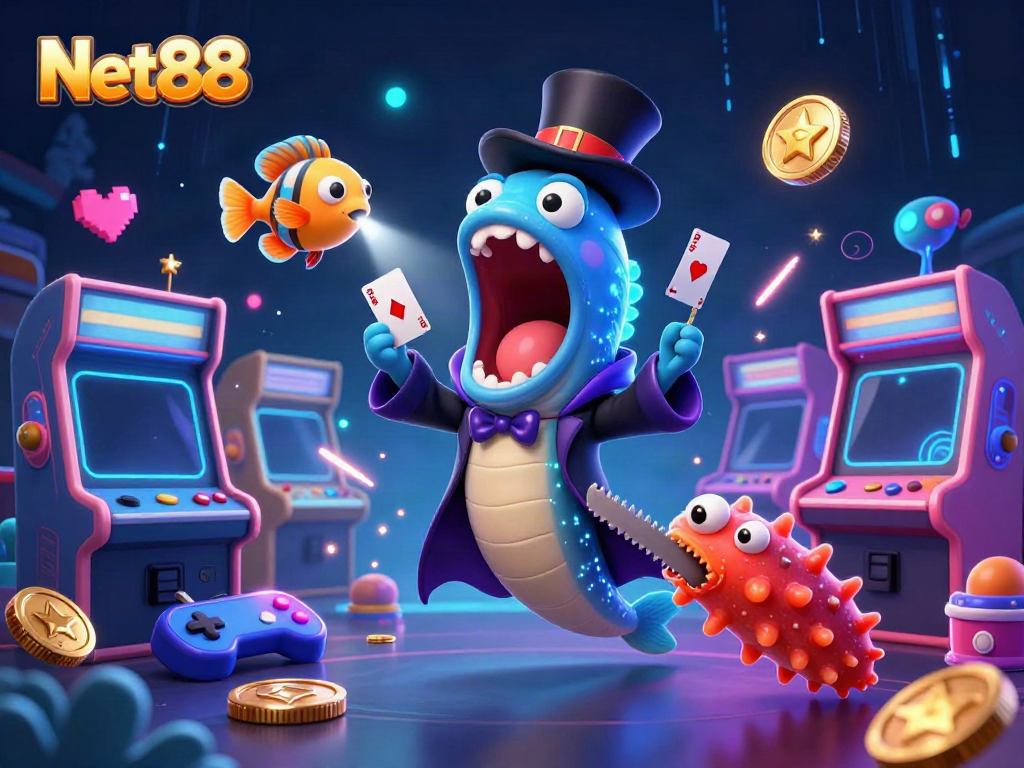 Experience magical moments at Net88 with a lively undersea casino scene featuring enchanted creatures.
