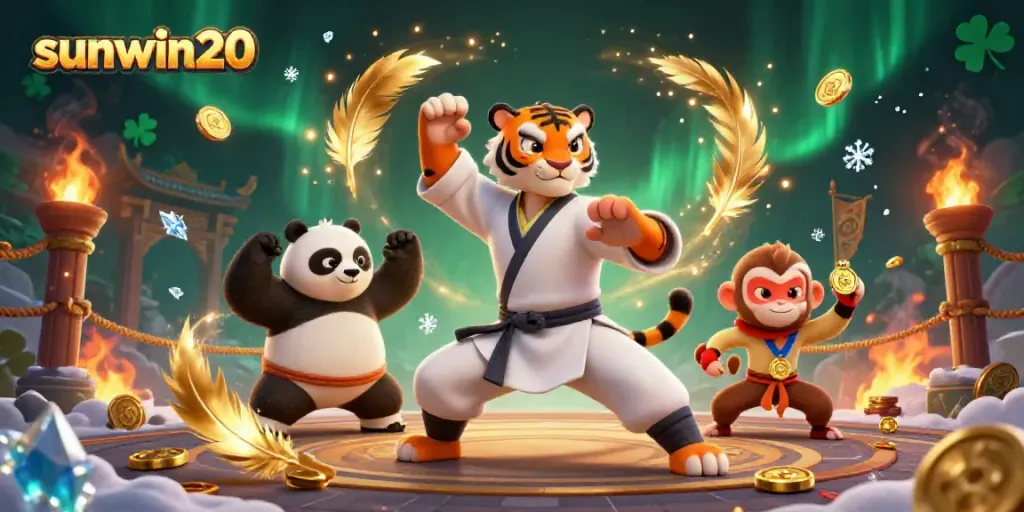 Experience thrilling gameplay at sunwin20 with a kung fu tiger master and engaging casino elements.
