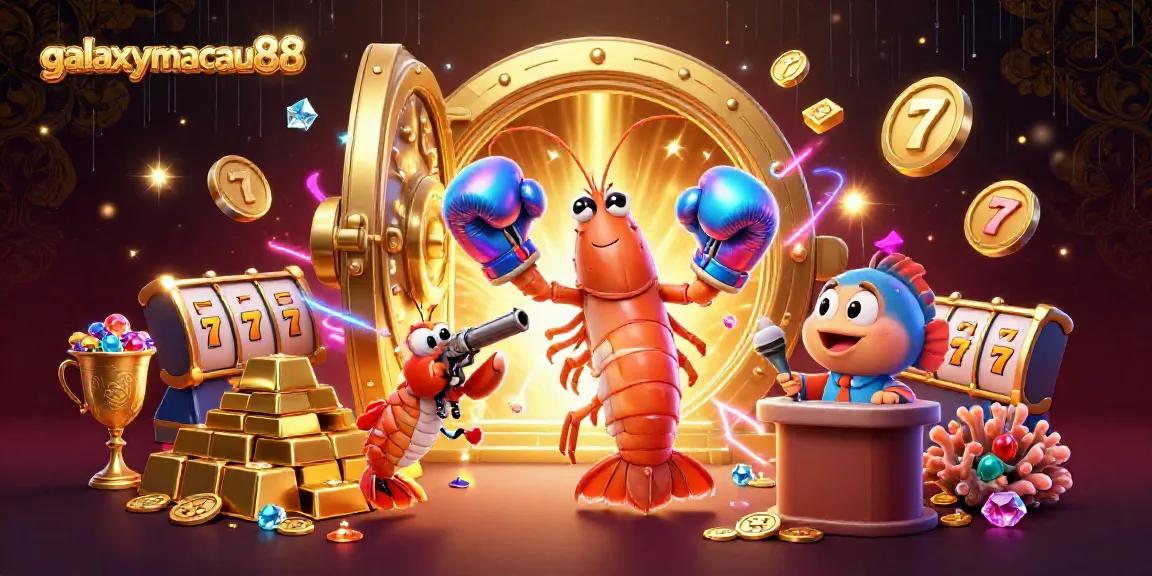 Experience thrilling wins with galaxymacau88 in this vivid casino adventure illustration.