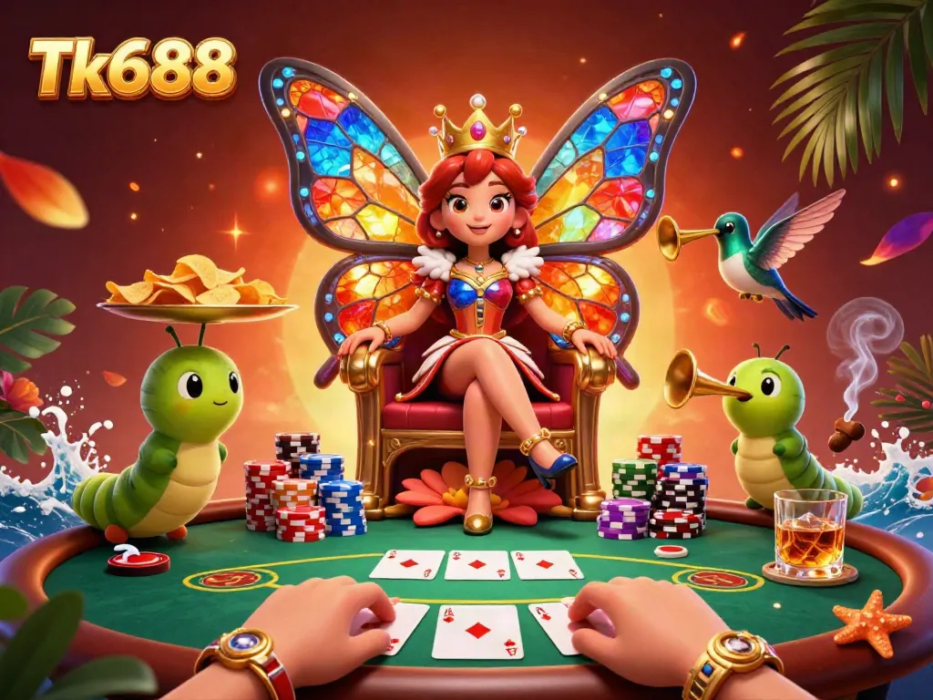 Experience exciting gameplay at Tk688 with a vibrant 3D casino atmosphere and colorful game elements.