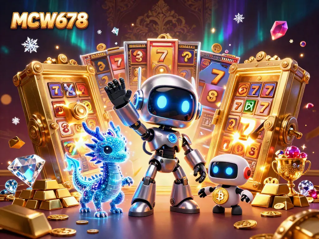Experience thrilling gaming at MCW678 with vibrant 3D casino elements and a cyberpunk theme.