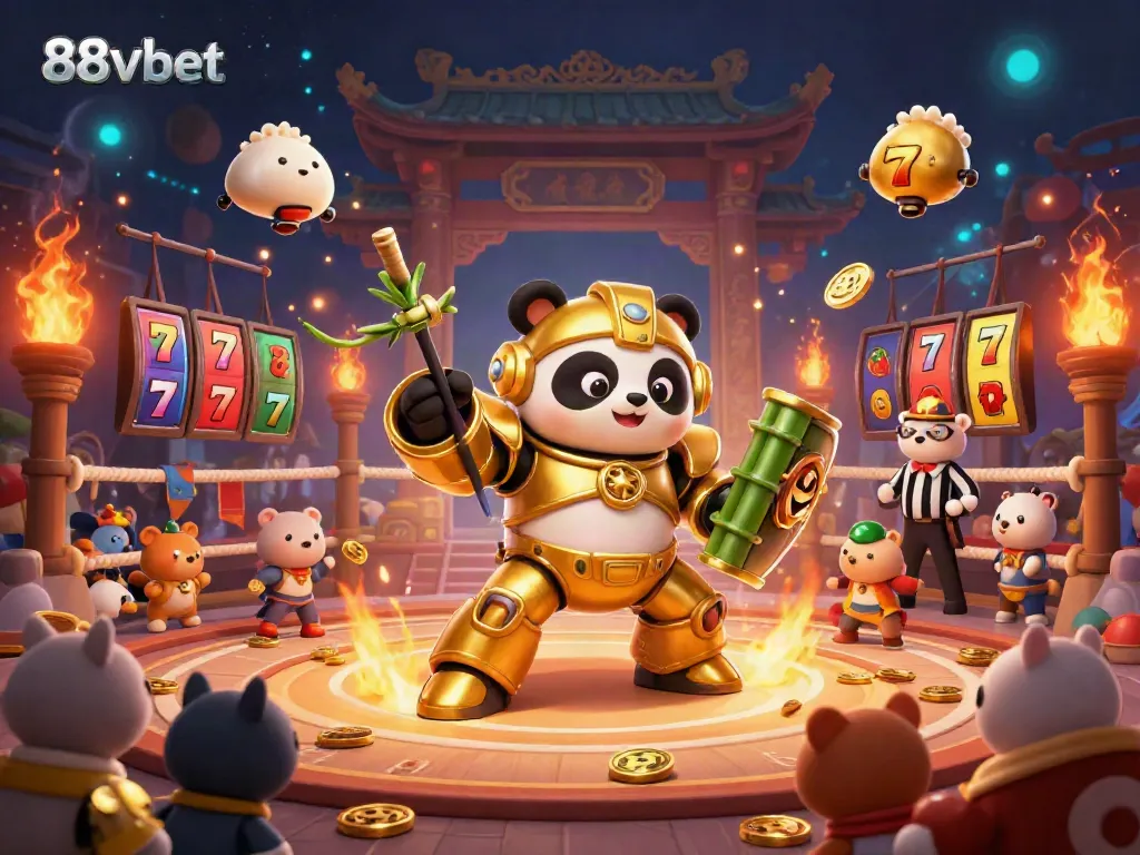 Experience thrilling slots and jackpots at 88vbet with dynamic 3D characters in a captivating casino arena.