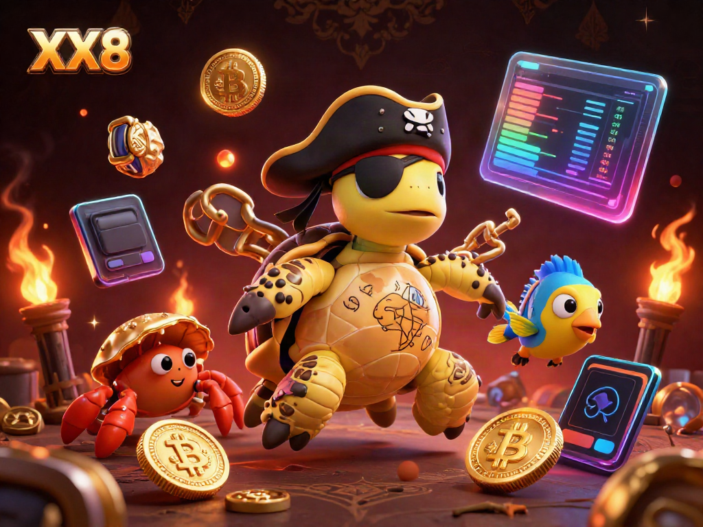 Experience winning opportunities with XX8 through an immersive casino-themed scene featuring engaging characters.
